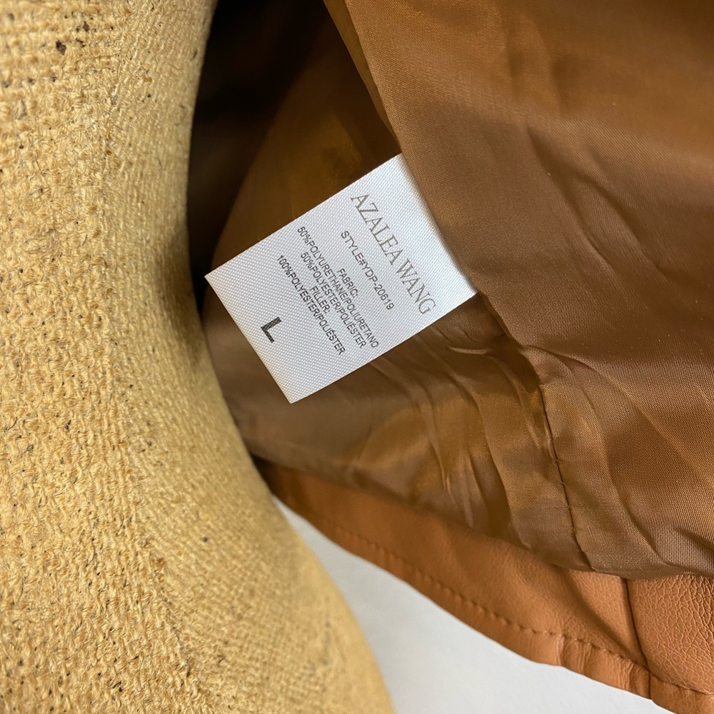 Azalea Wang Faux Leather Biker Jacket L Crop Quilted Detail Nordstrom Rack NWT - Picture 10 of 12